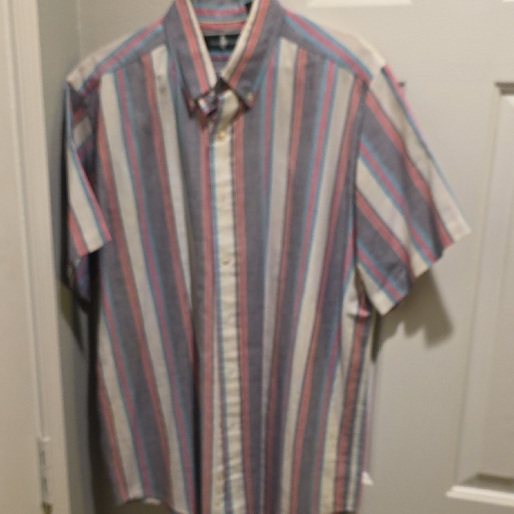 Hunt Club Men's Multicolor Striped Button Down Shirt